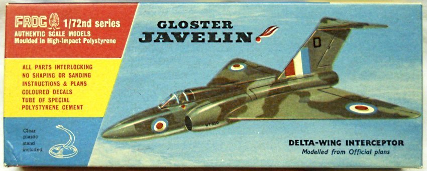 Frog 1/72 Gloster Javelin, 324P plastic model kit